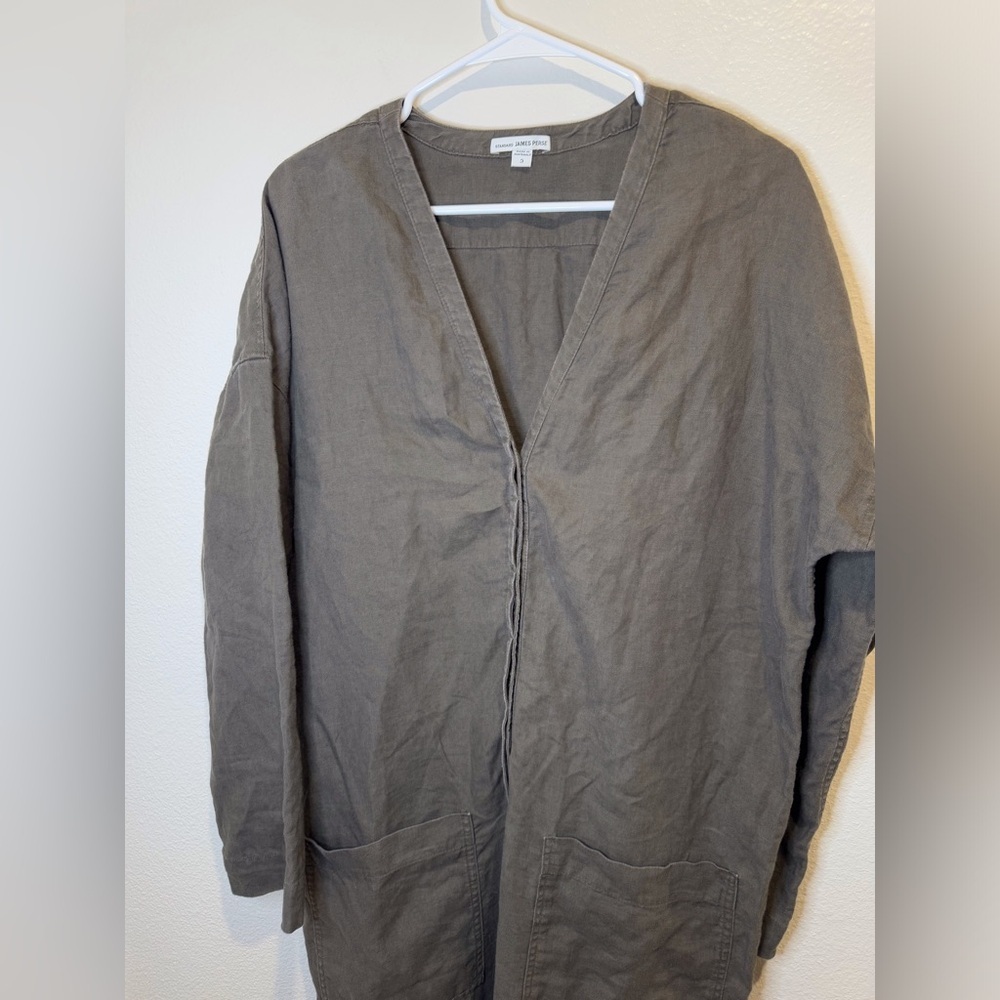 JAMES PERSE Women’s Linen Jumpsuit Overall Size 3/L - Picture 8 of 10